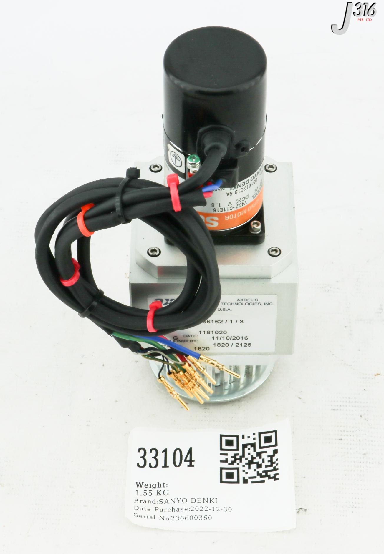 リクエスト品 33104 SANYO DENKI DC SERVO MOTOR W/ GEARHEAD 1181020 V402-011E16